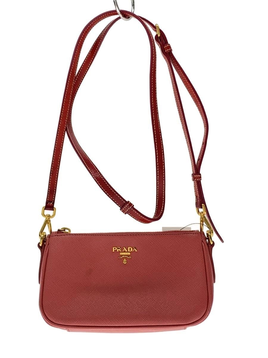 PRADA Handbag Leather PNK 1N1723