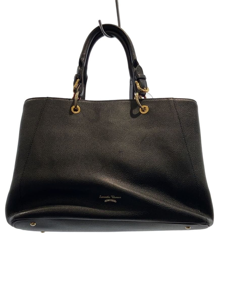 Samantha Thavasa Handbag Leather BLK Solid