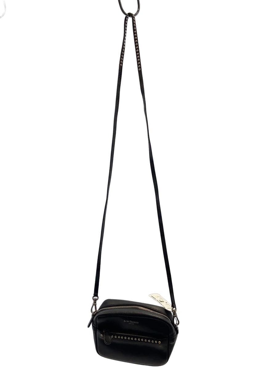 J&M DAVIDSON shoulder bag leather BLK with bag minor scratches