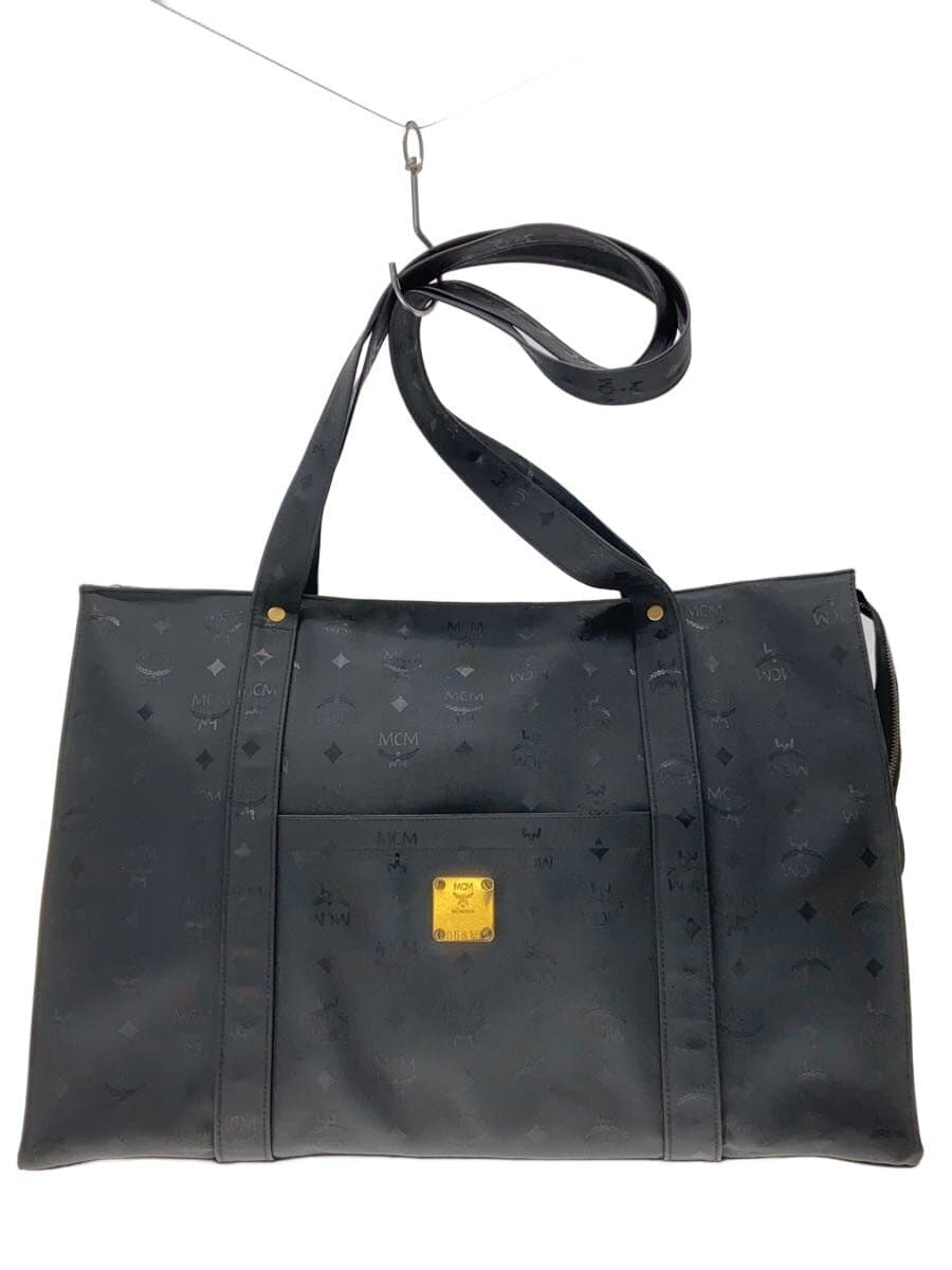 MCM Tote Bag Nylon BLK All Over Pattern