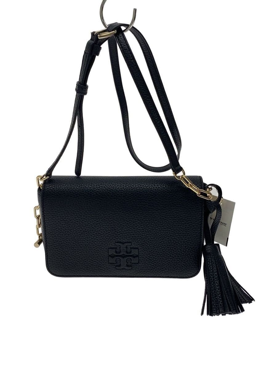TORY BURCH Shoulder Bag Leather BLK Solid