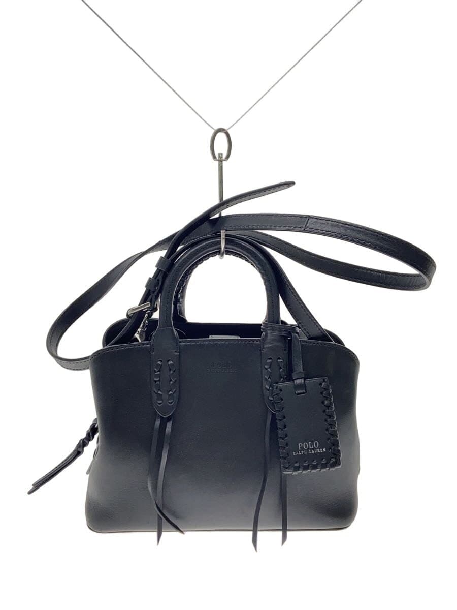 POLO RALPH LAUREN 2-Way Handbag Leather Black