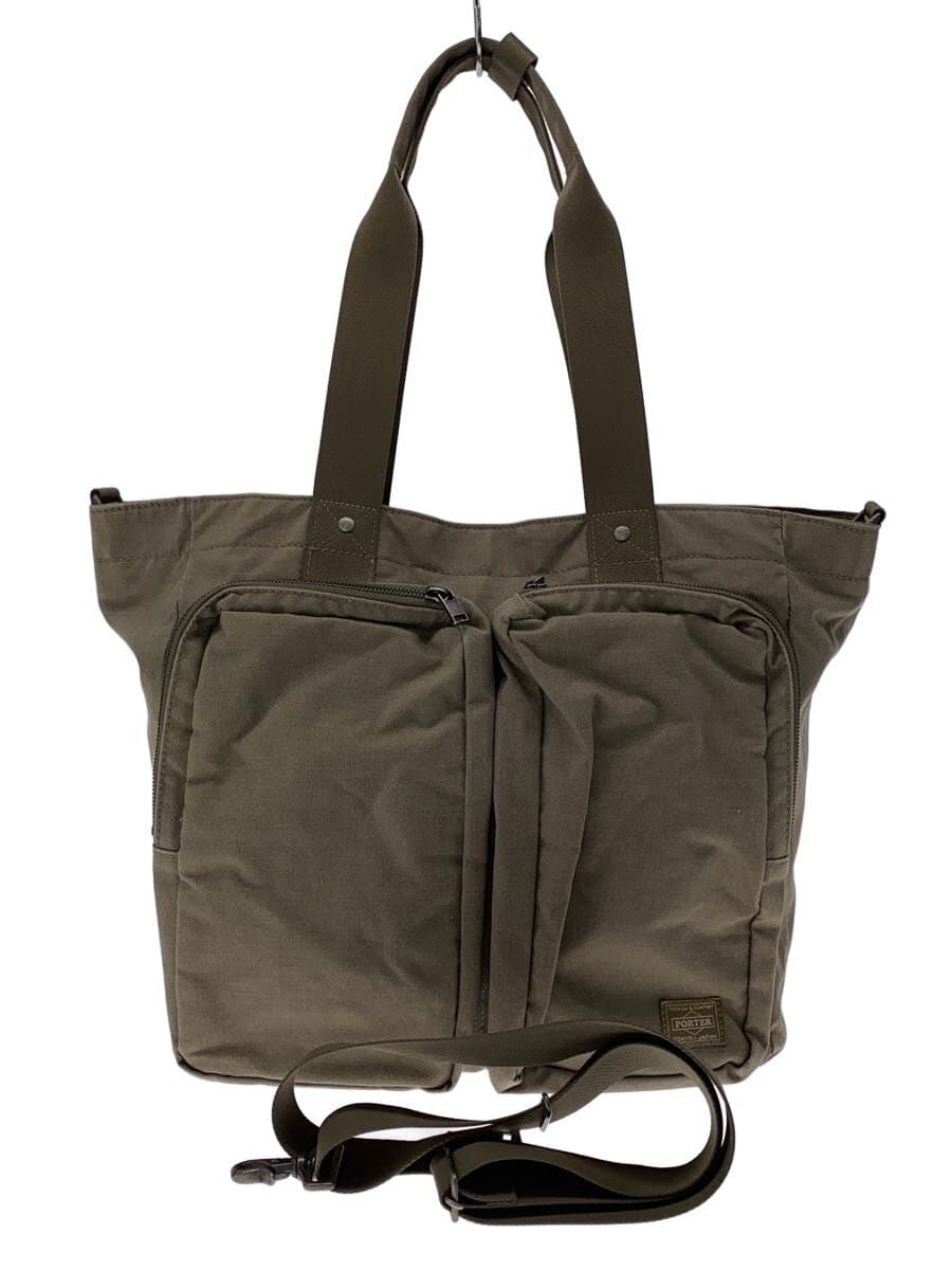 PORTER Helmet Bag 2-Way Tote Bag Canvas KHK Solid