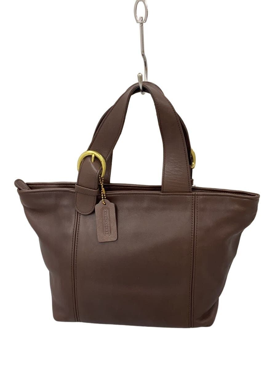 COACH tote bag leather BRW plain 4133