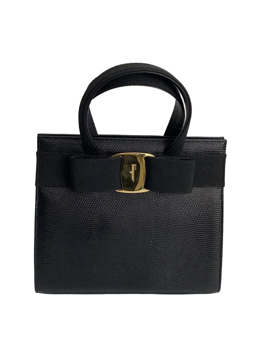 Salvatore Ferragamo handbag leather black BA-214178