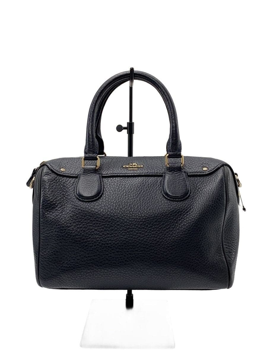 COACH handbag leather navy solid 36677