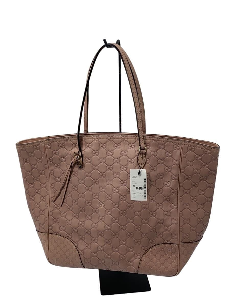 GUCCI Tote Bag Leather PNK Solid 323671