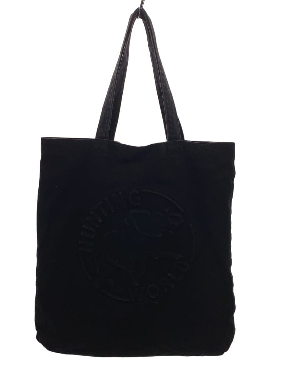 HUNTING WORLD (USA) Tote Bag Canvas Black Solid Color