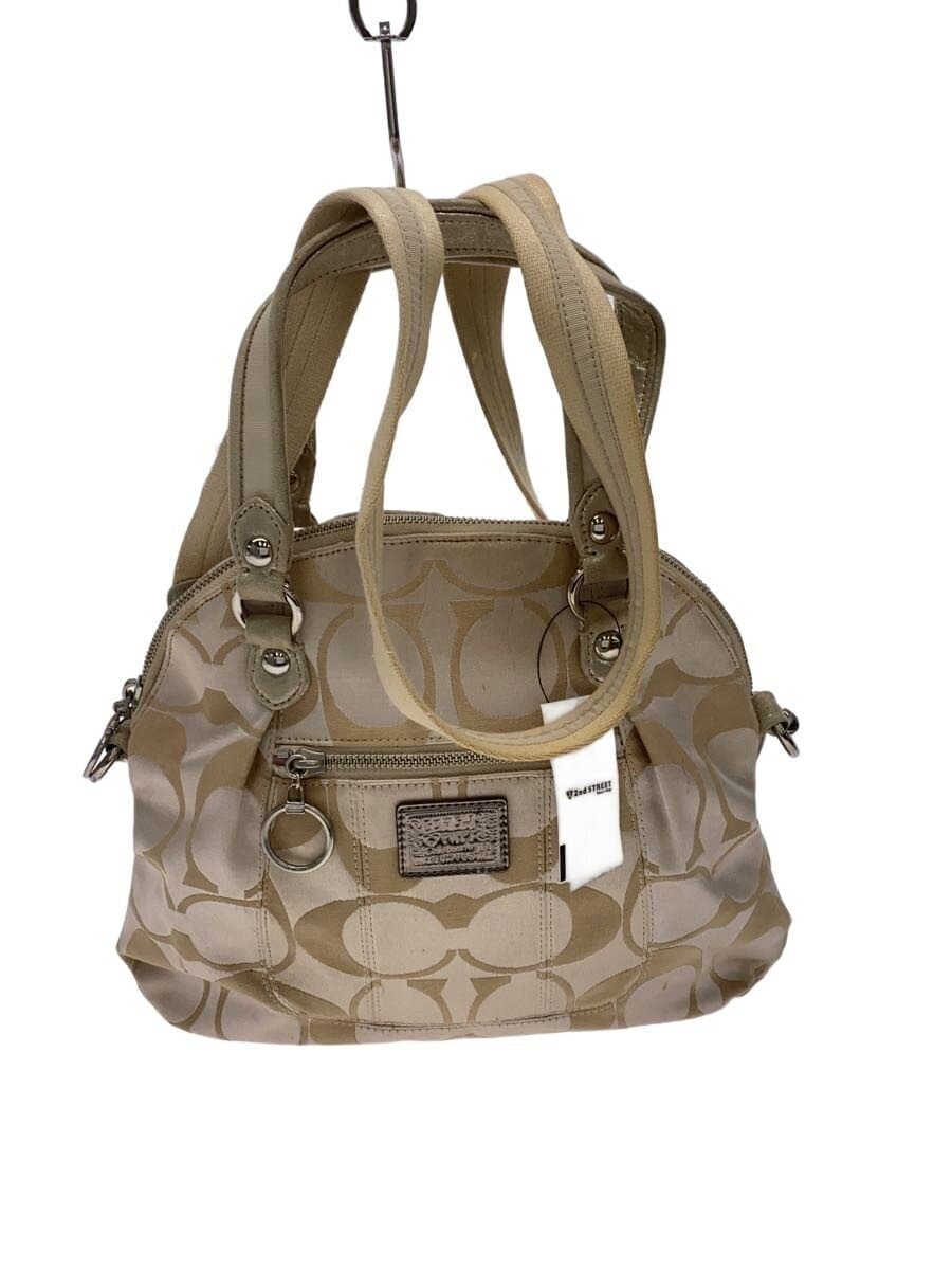 COACH Shoulder Bag_Signature Canvas BEG
