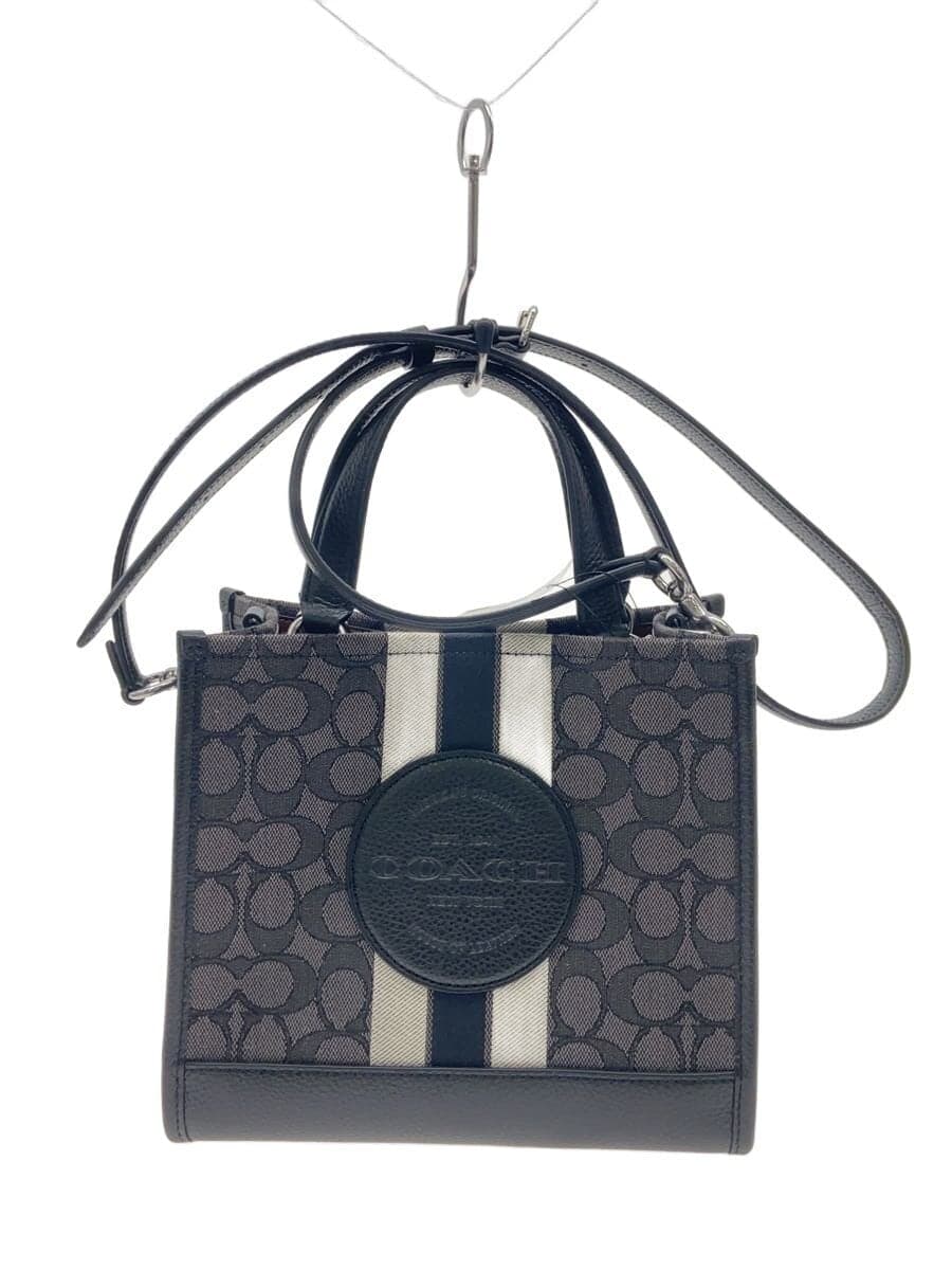 COACH handbag canvas black all-over pattern CQ878