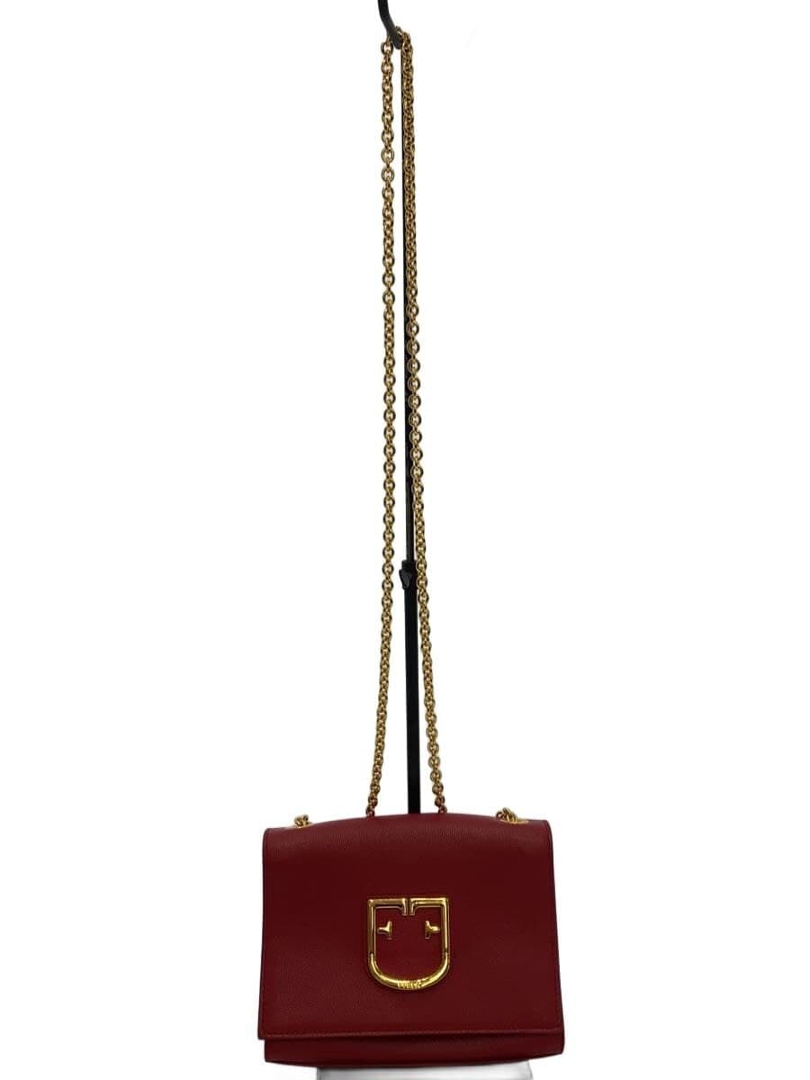 FURLA Shoulder Bag Leather RED Solid
