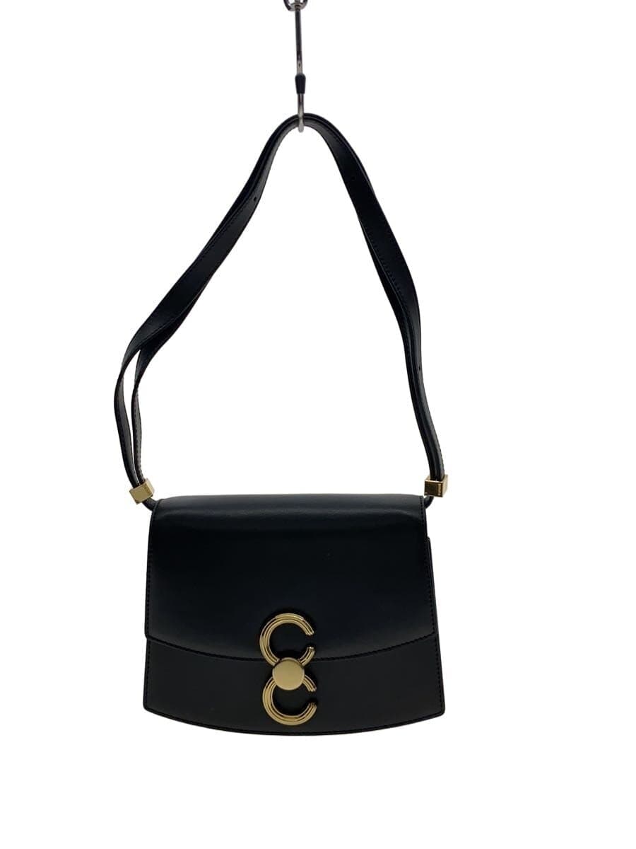CAFUNE Shoulder Bag Leather Black Plain