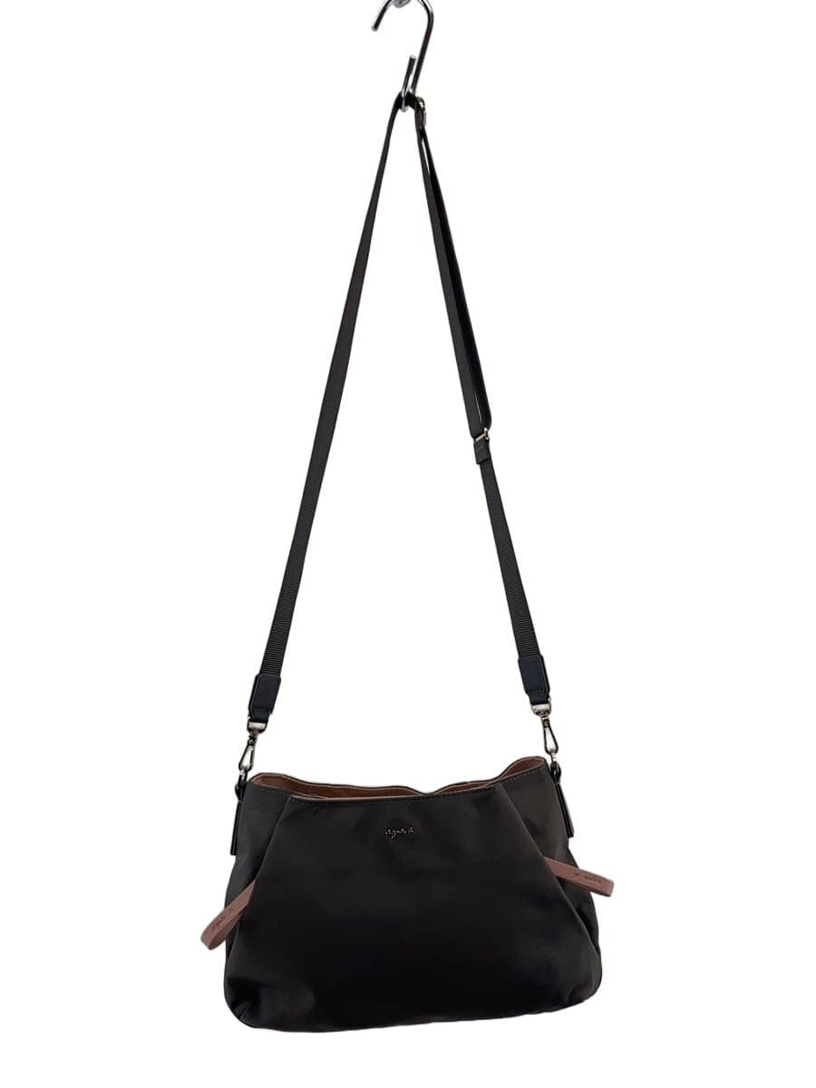 agnes b. Shoulder Bag Polyester GRY