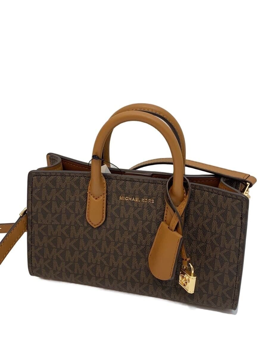 MICHAEL KORS Shoulder Bag -- BRW All-over Pattern AB-2411