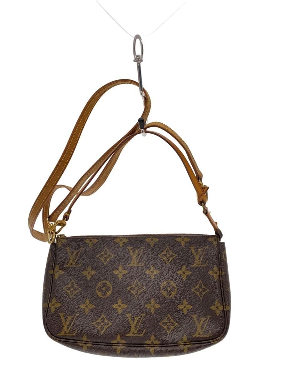 LOUIS VUITTON 1) Pochette Accessoires Monogram Canvas PVC BRW M51980
