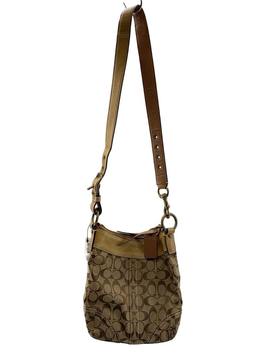 COACH Shoulder Bag Cotton CML All-over Pattern 10402