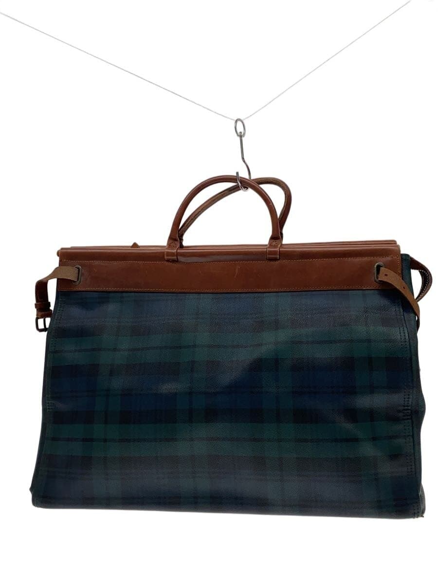 POLO RALPH LAUREN Doctor Bag Black Watch Boston Bag Leather GRN Check