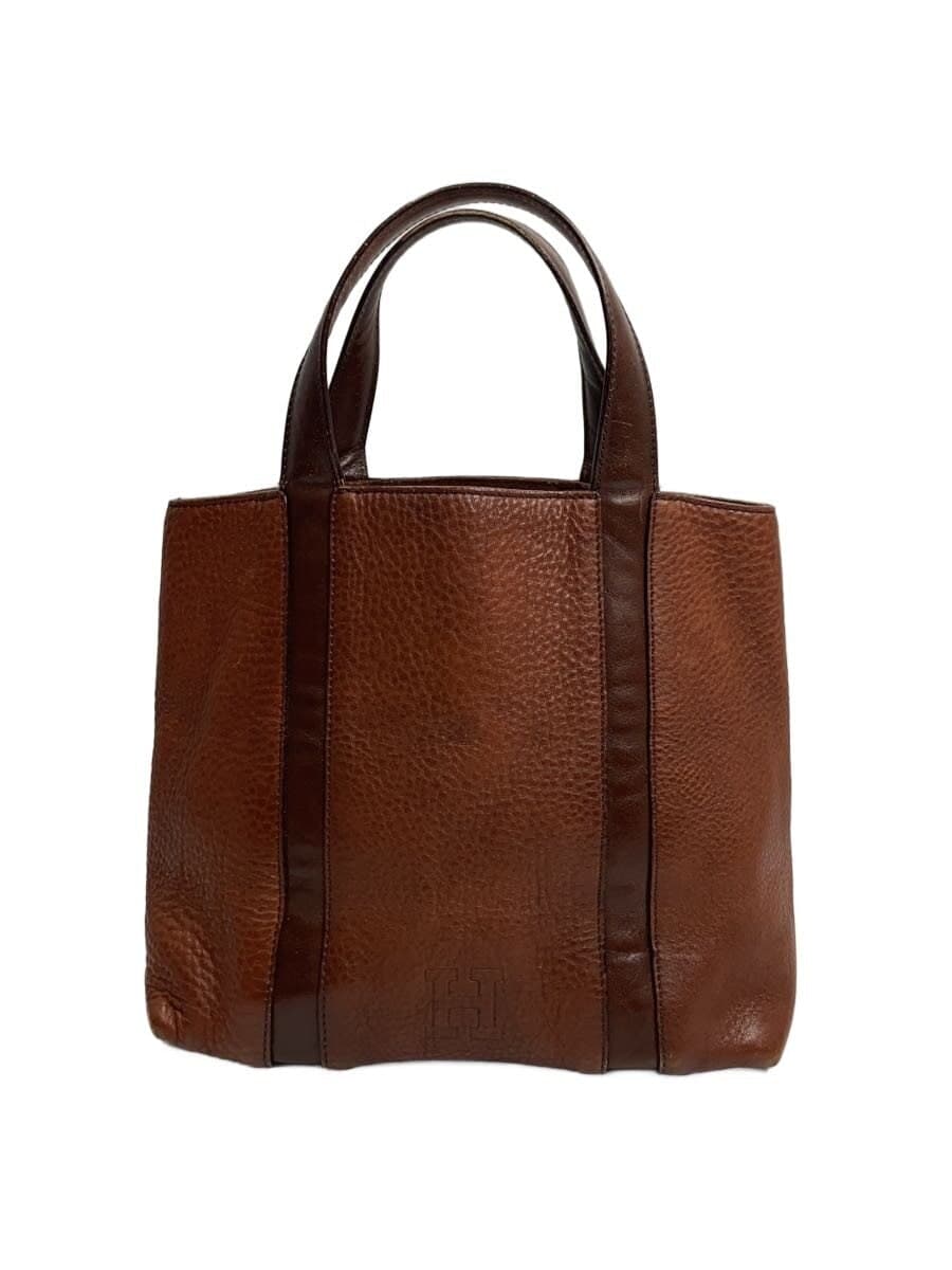 HIROFU Handbag Leather BRW Solid