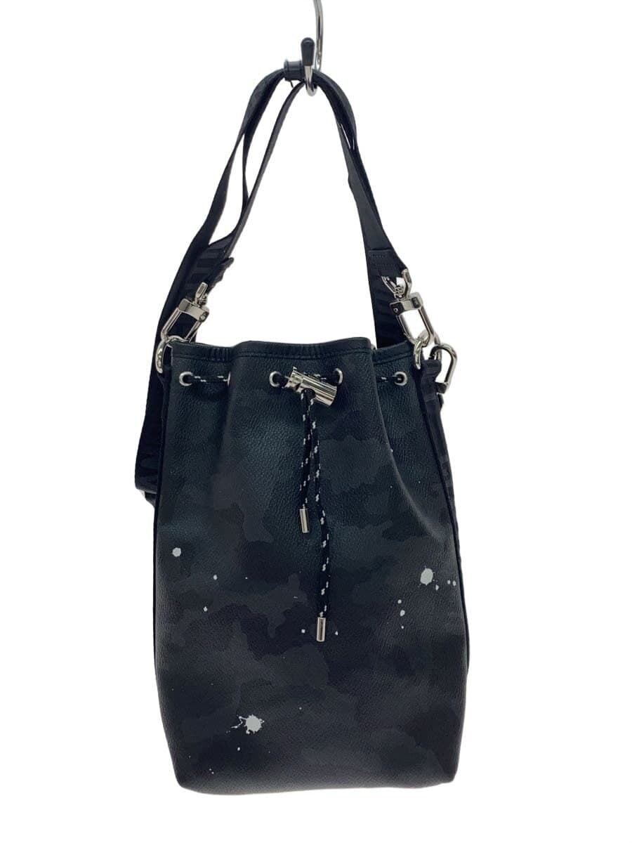 Gentil Bandit drawstring bag shoulder bag leather BLK 2WAY