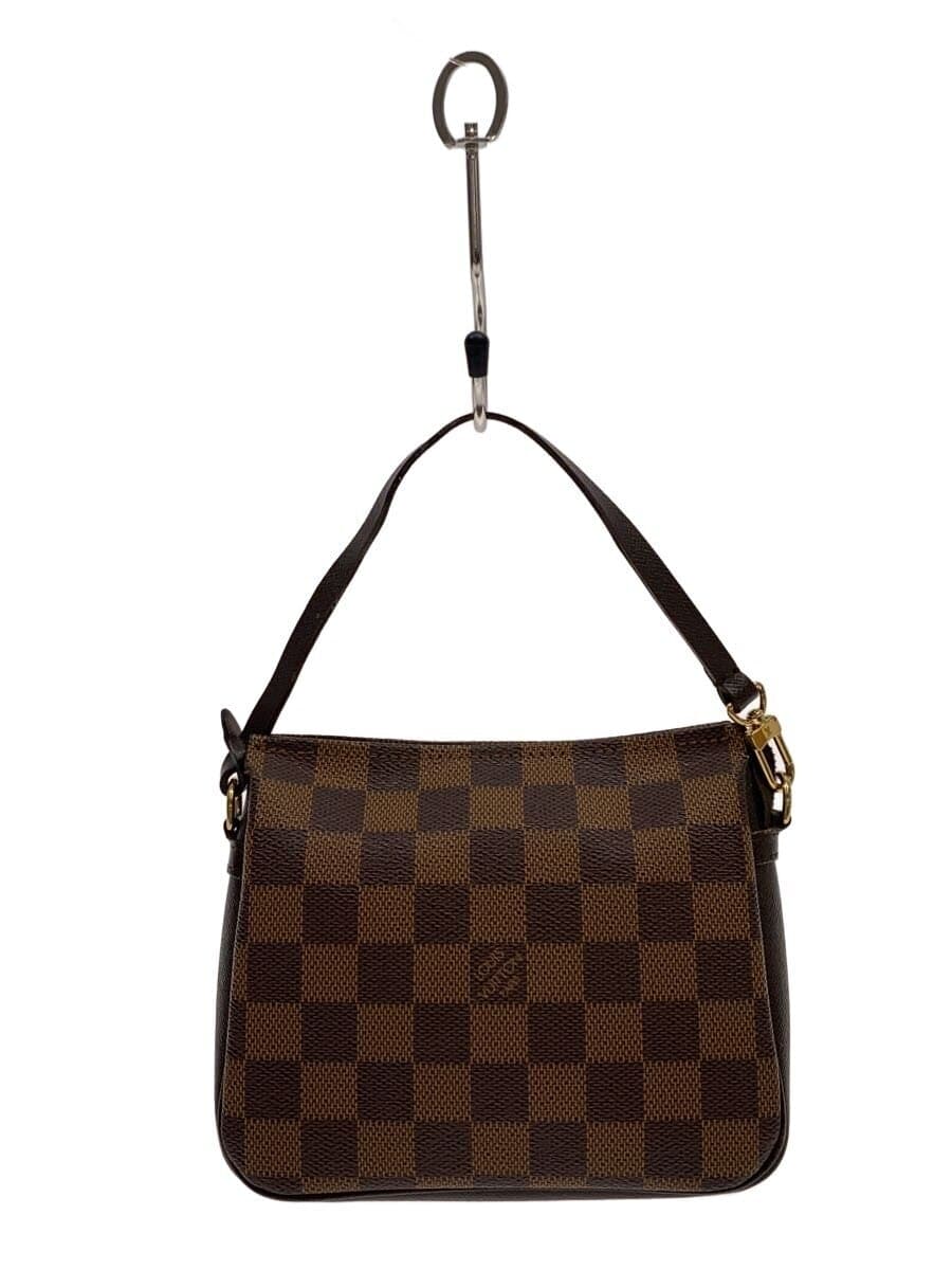 LOUIS VUITTON Trousse Makeup _Damier Ebene Leather BRW All Over Pattern