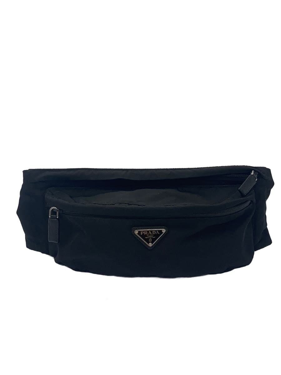 PRADA Waist Bag Nylon BLK Solid 2VL132