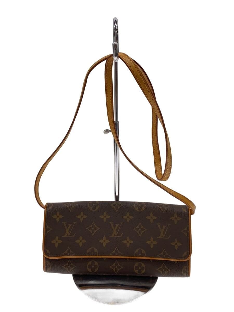 LOUIS VUITTON Pochette Twin GM Monogram Canvas PVC BRW M51852