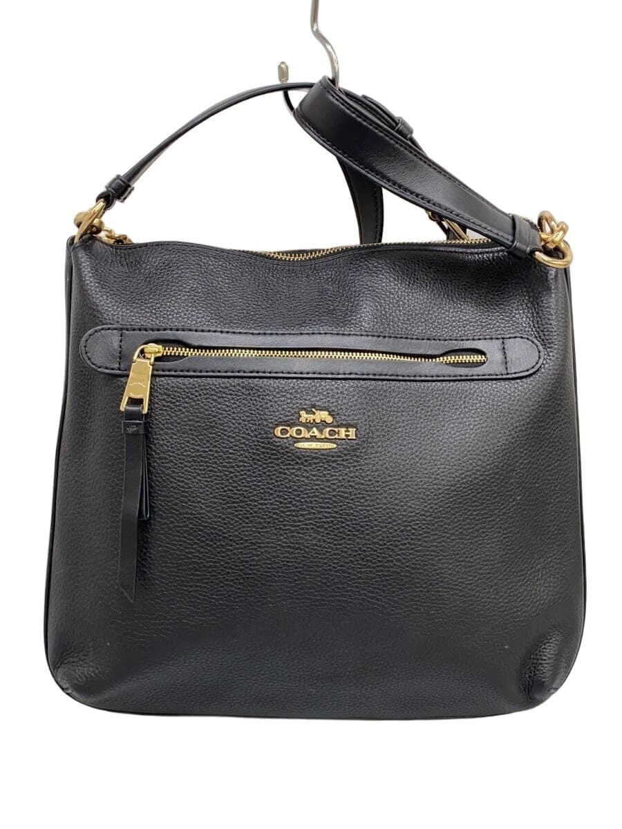 COACH Shoulder Bag Leather BLK F34823