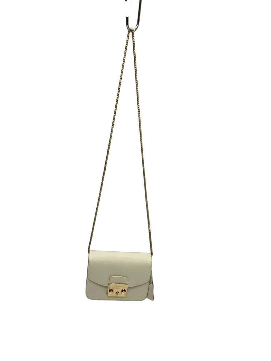 FURLA Shoulder Bag Leather WHT Solid