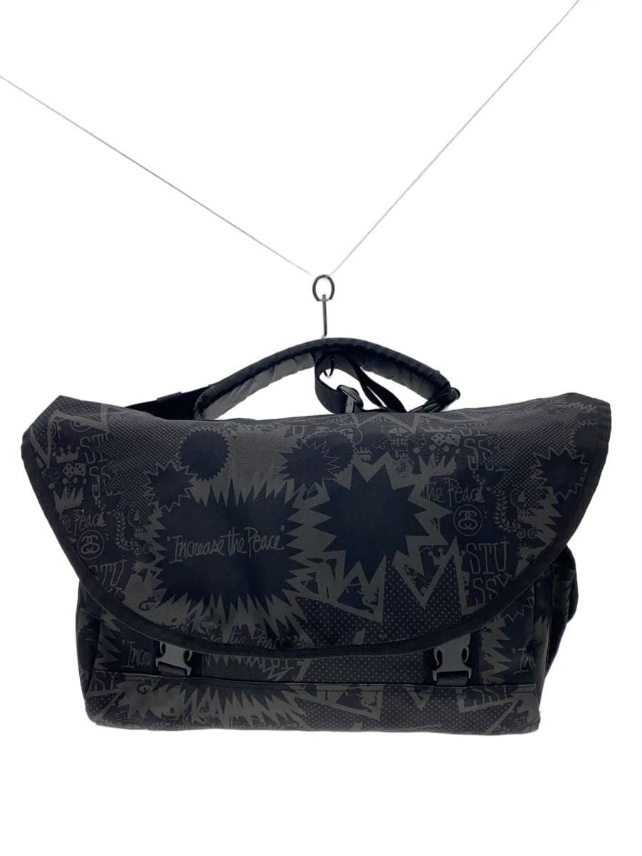 STUSSY Shoulder Bag Nylon Black All-Over Print