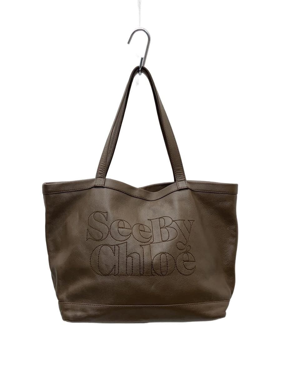 SEE BY CHLOE Tote Bag Leather BRW Solid