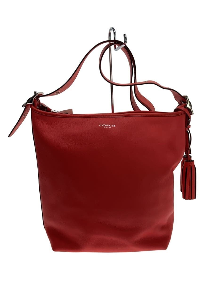 COACH Legacy Duffle Shoulder Bag Leather RED Solid 19889