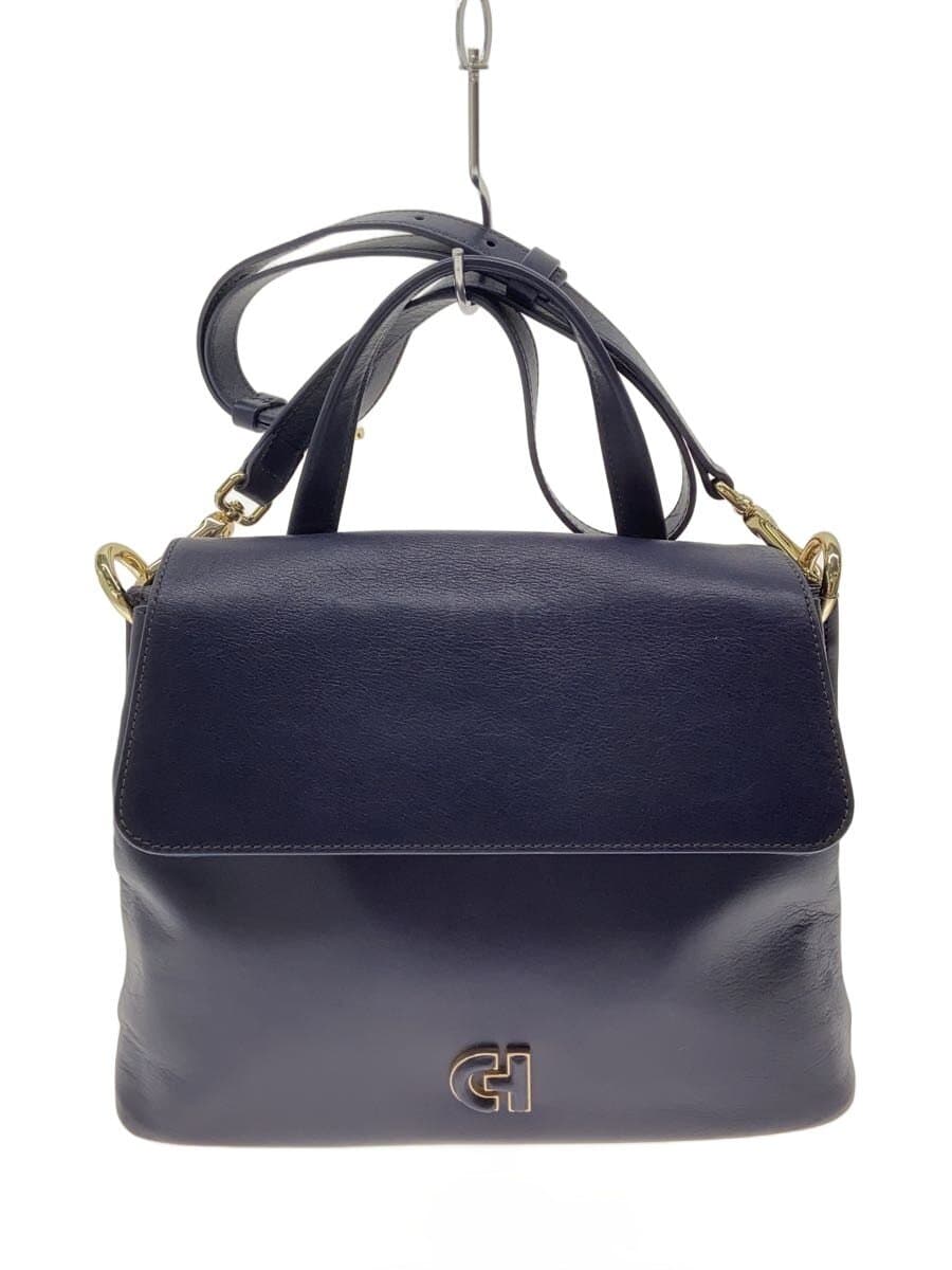 COLE HAAN Shoulder Bag Leather NVY Solid U06793