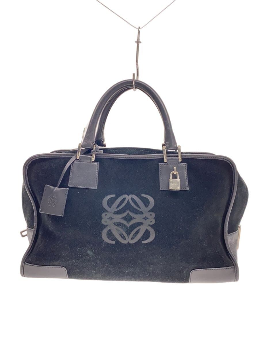 LOEWE Amazona 44 Anagram Handbag Suede Black