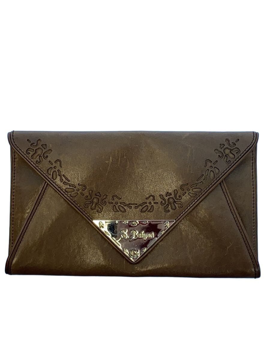 BVLGARI Clutch Bag Leather GLD