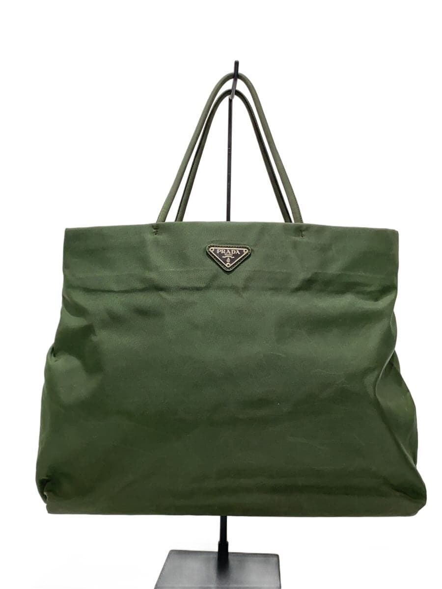 PRADA Tote Bag Nylon GRN Solid