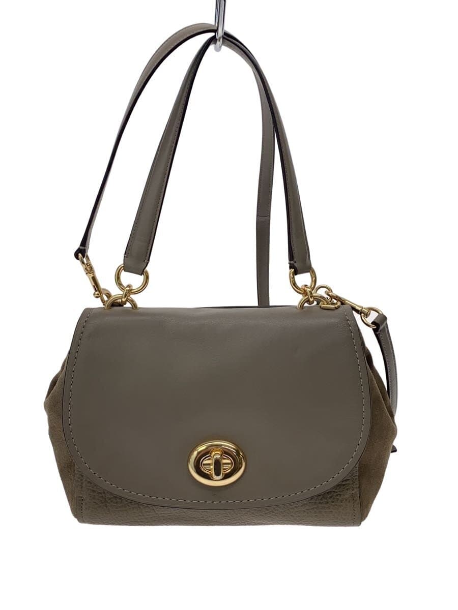 COACH Handbag Leather KHK F22348