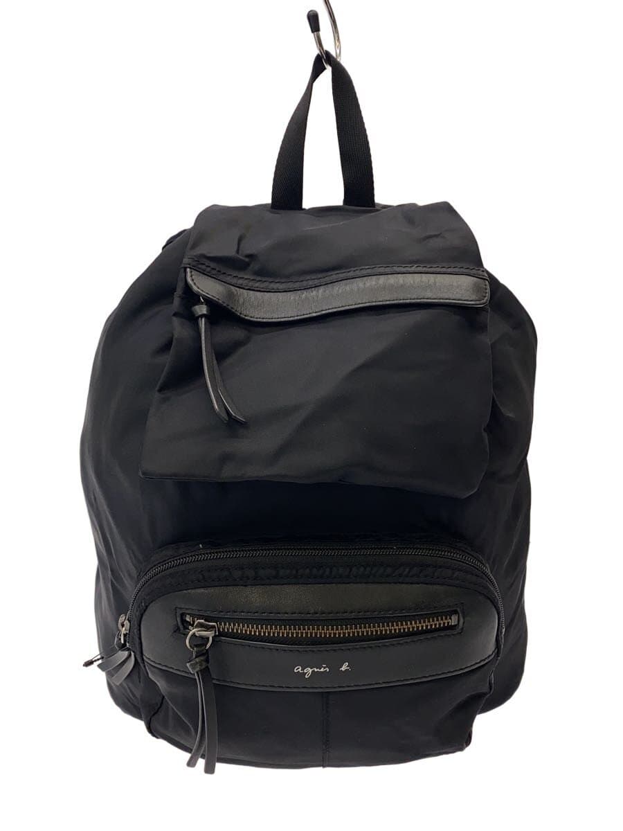 agnes b. Backpack BLK Solid NS11-07
