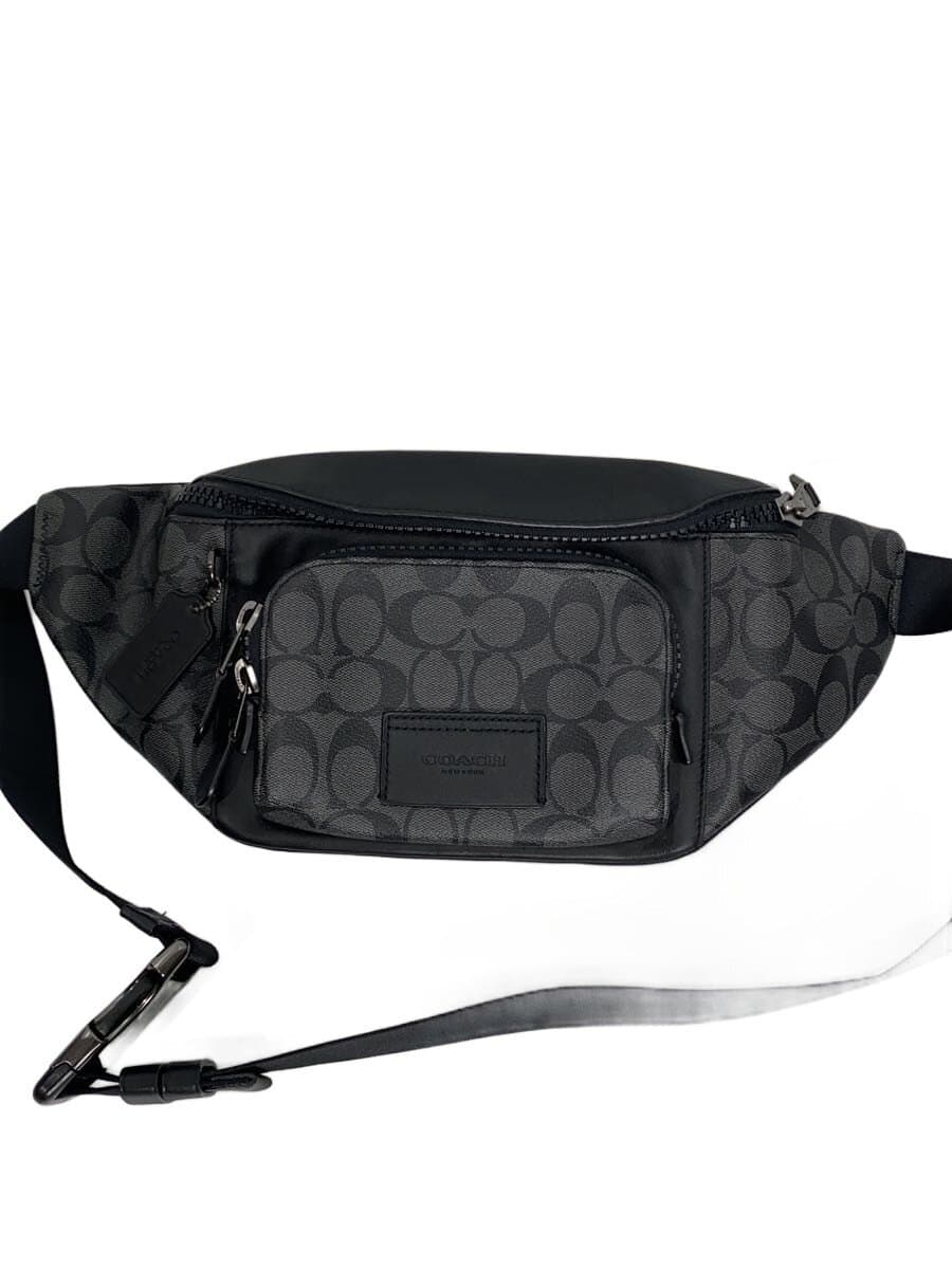 COACH Waist Bag PVC Black All-Over Print C3765