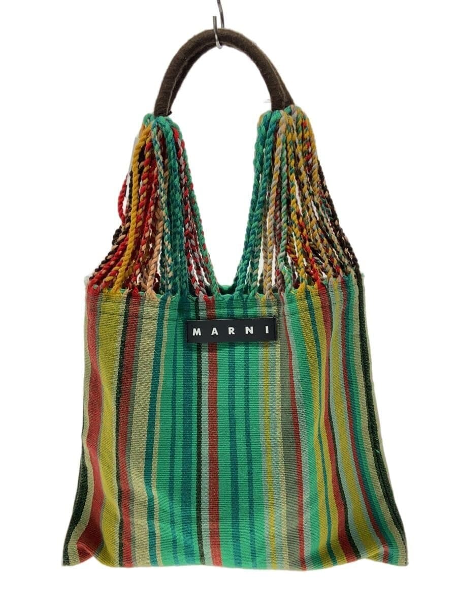 MARNI Tote Bag GRN Stripe