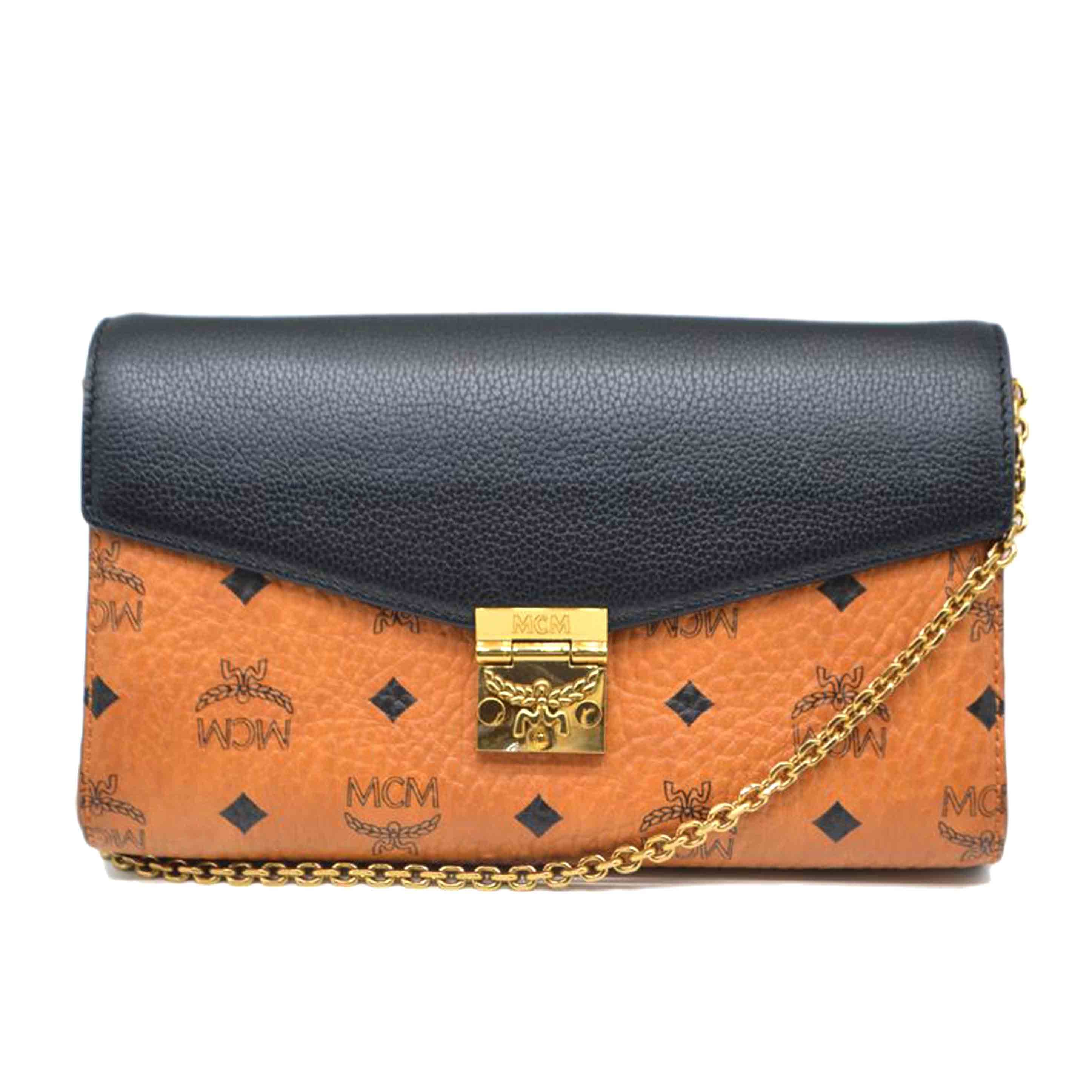 MCM Visetos Logo Gram Chain Shoulder Cognac MYZ8AME22BK001 043** S Rank 89