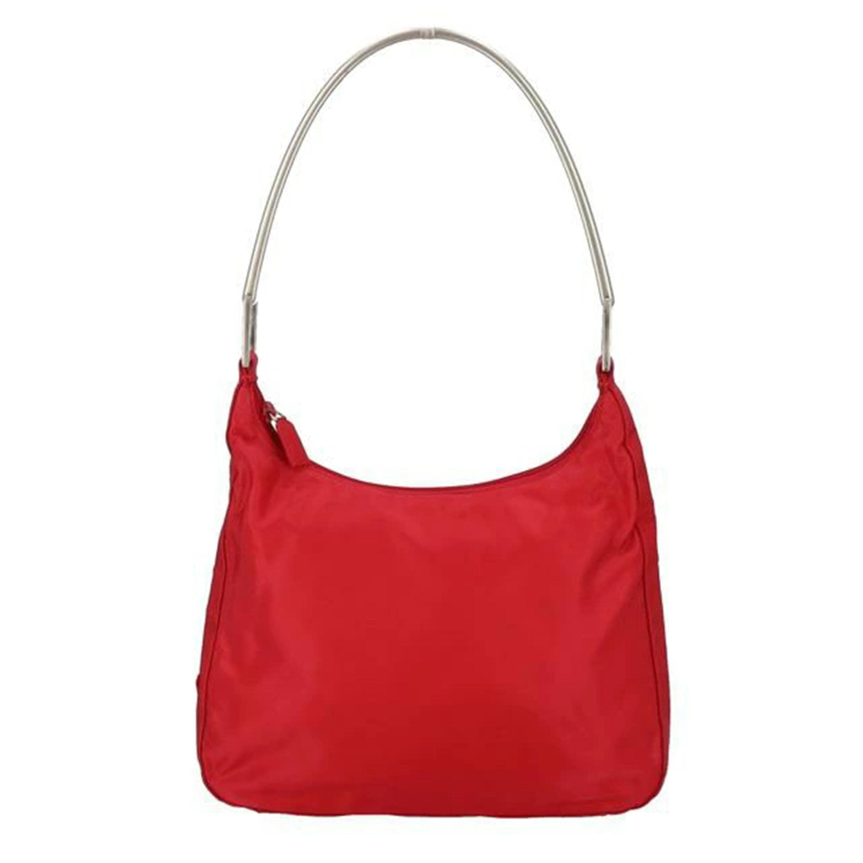 PRADA Nylon One Shoulder Bag Red 135 AB Rank 18Used 135