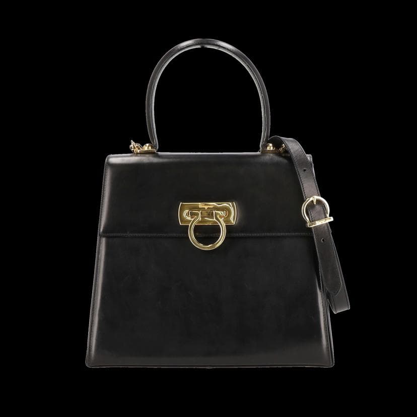 Rare & Vintage ARCHIVEFerragamo Gancini 2WAY Handbag E21 0536 A Rank 75Used E21