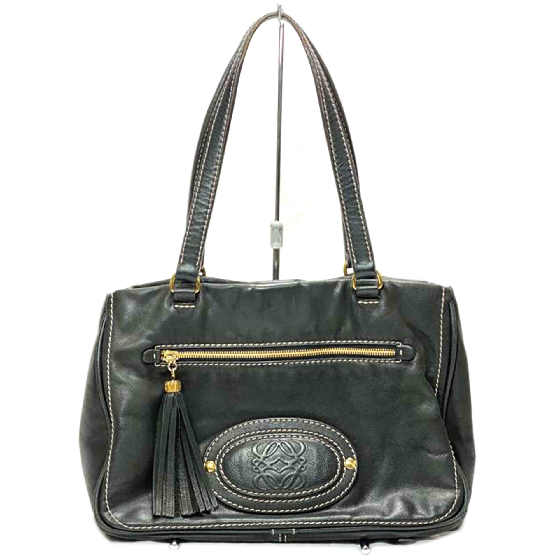 LOEWE Madrid Anagram Fringe Tote Bag WS14474 340*** Rank B 52Used WS14474