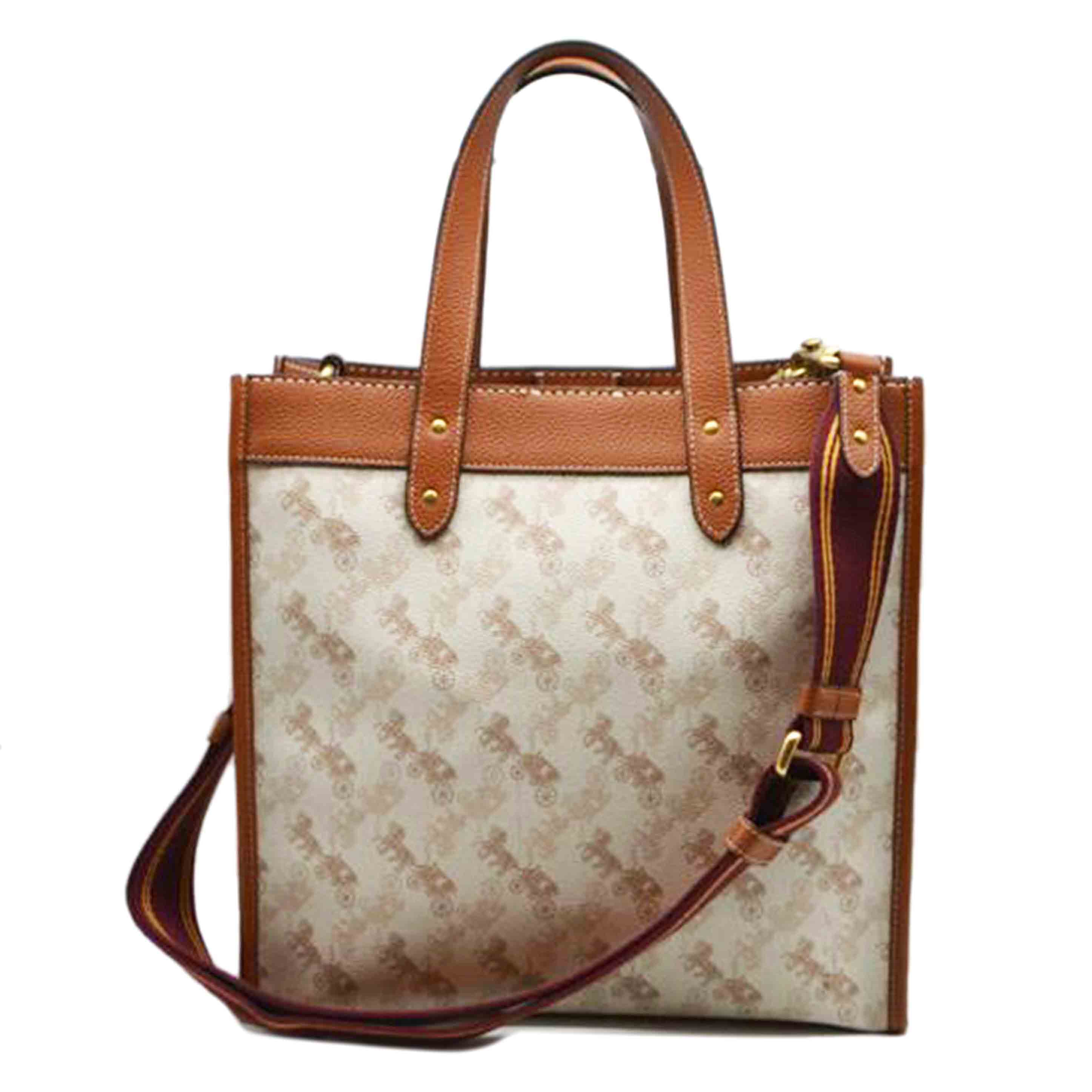 COACH Horse and Carriage Field 2-way Leather Tote C8461 L21** AB Rank 89Used