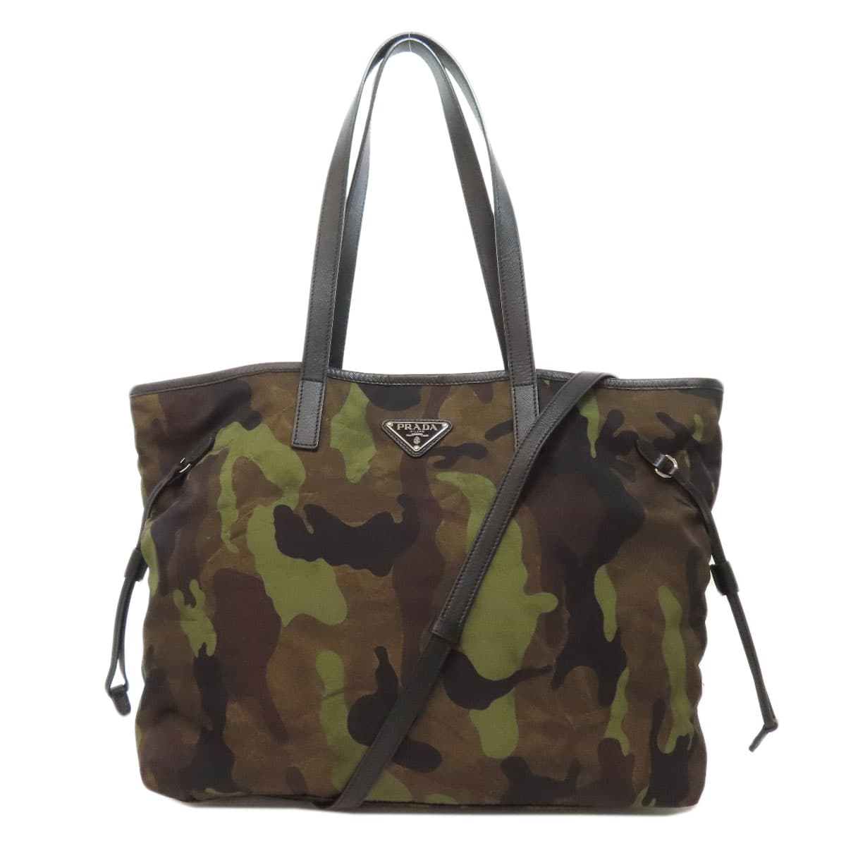 Prada B4001T Camouflage Pattern 2WAY Tote Bag Nylon Material Ladies 【Used】【PRADA】 B4001T