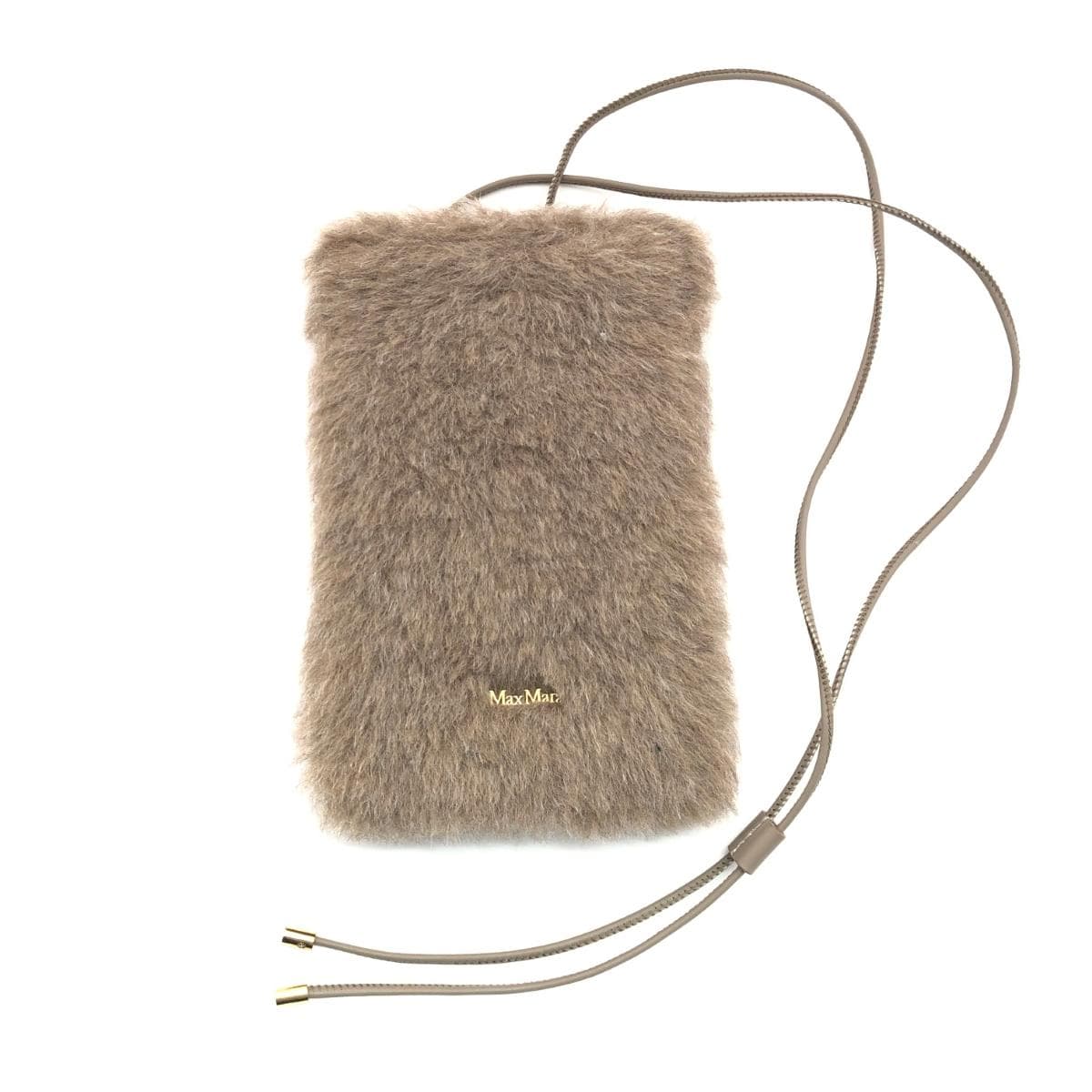 MAX MARA shoulder bag in good condition, brown fur, women's crossbody bag