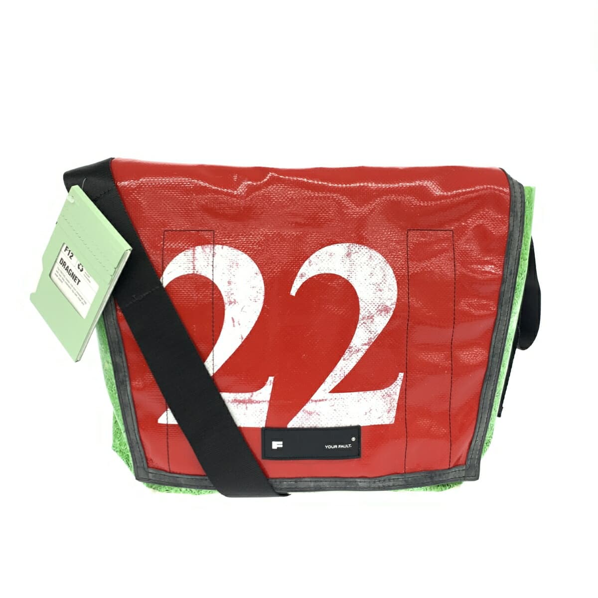 FREITAG F12 DRAGNET Shoulder Bag Unused Item Red × Green Recycled Material Messenger Men's Dragnet