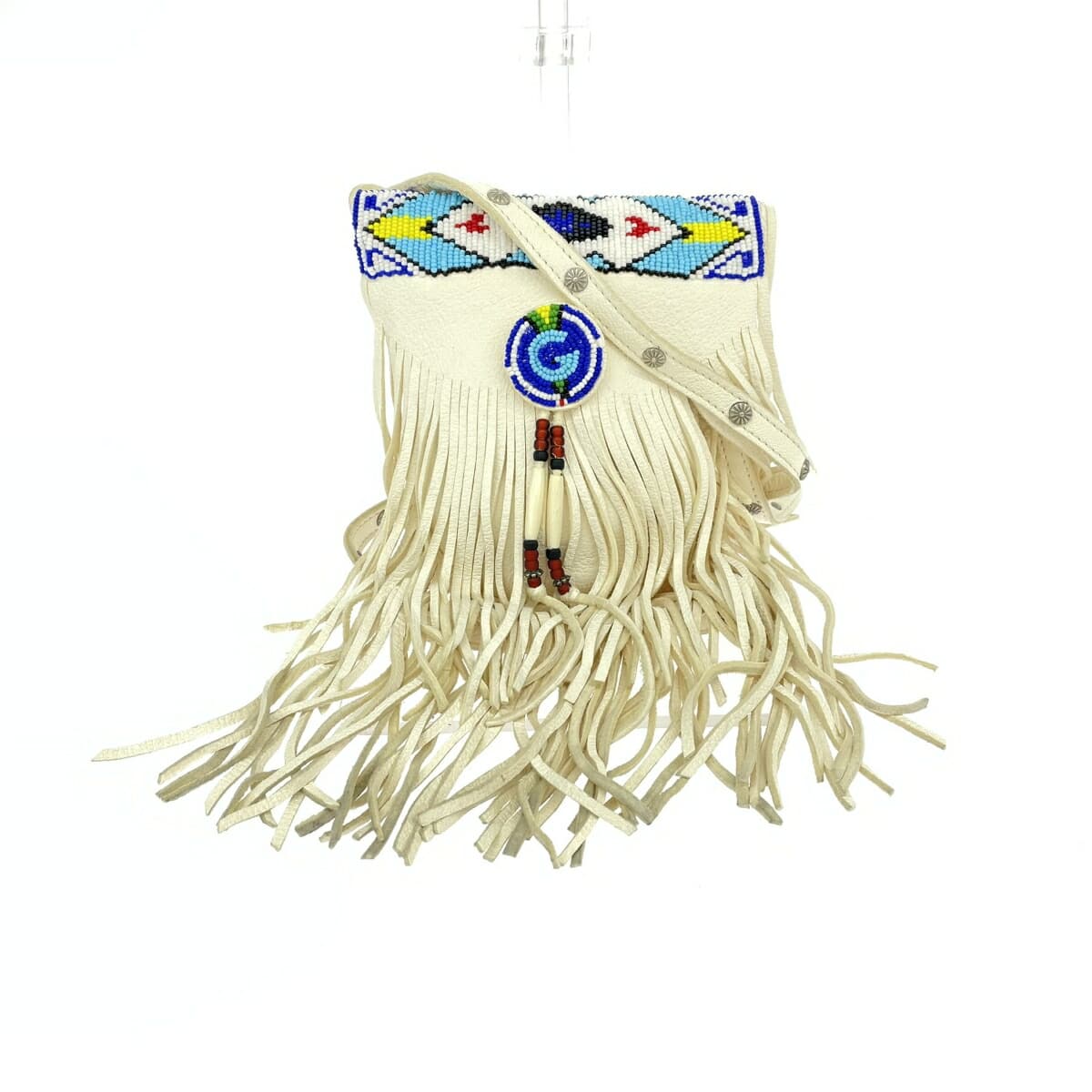 Italy House Italy Beads Shoulder Bag White Fringe Unisex Crossbody Bag