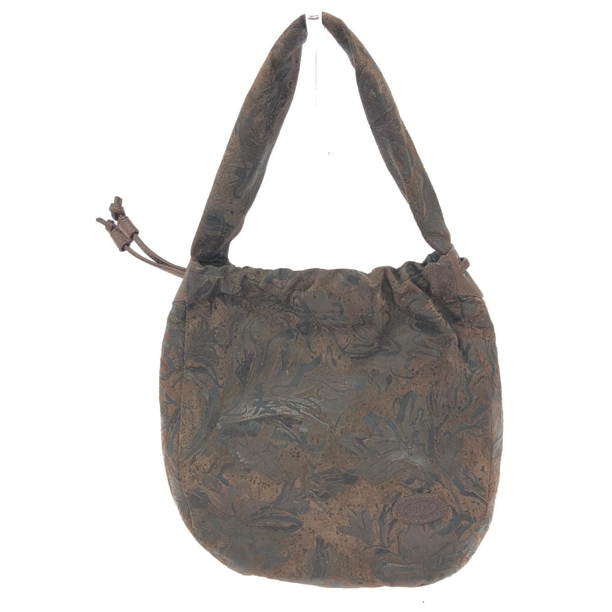 IBIZA handbag in good condition, brown leather drawstring, ladies' bag