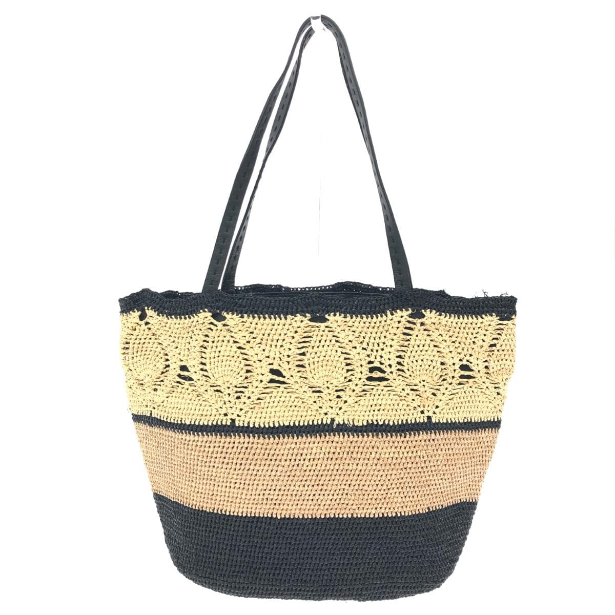 Helen Kaminski Raffia Tote Bag Black/Beige Women's bag